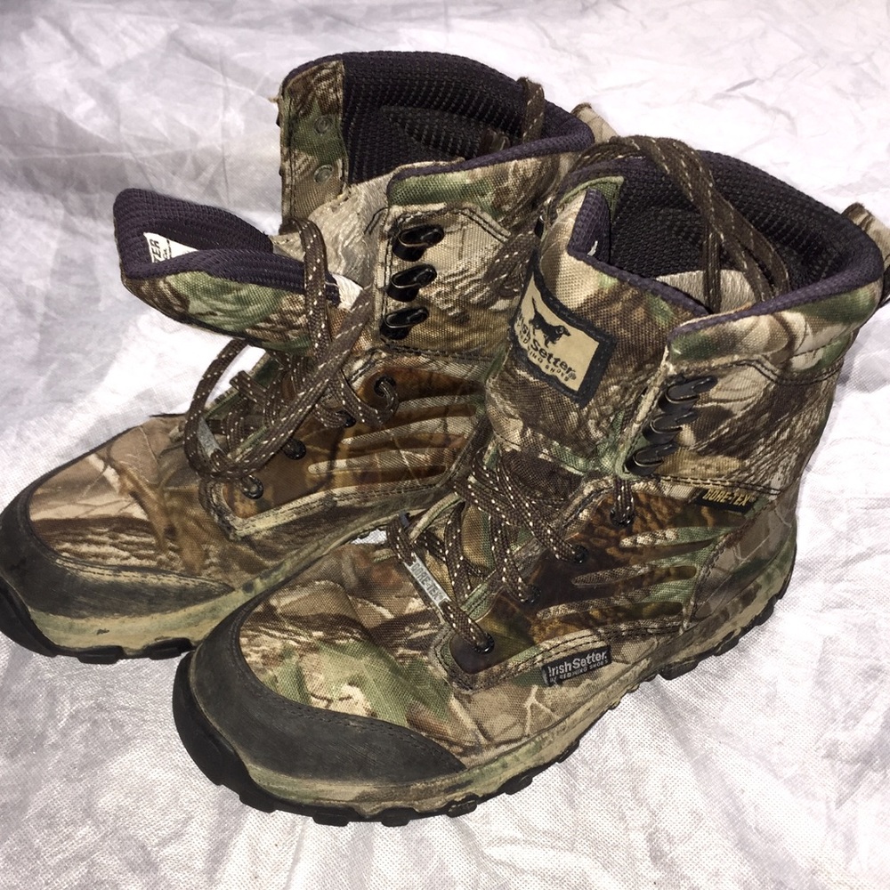 Red Wing “Irish setter” camouflage insulated boots